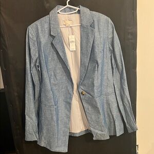 LOFT Sky Blue chambray Women's Suit Jacket